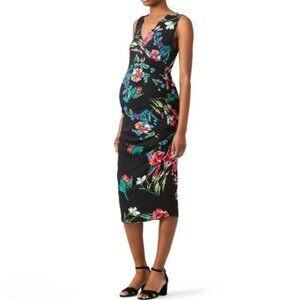 Yumi Kim Womens Dress Flower Child Hold Tight Floral Maternity Dress Sz Large